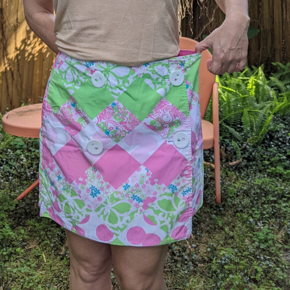 Pink, Green, & Blue Patchwork Pattern Reversible … - image 7